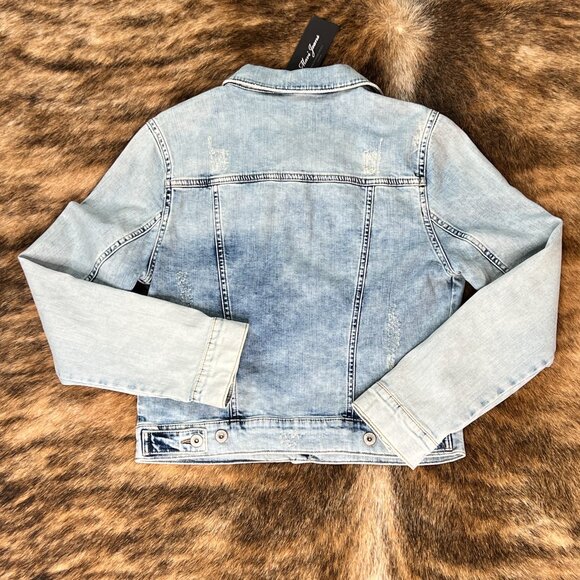 NWT Women's Mavi Samantha Denim Designer Jean Jacket Bleach Vintage - Medium - Picture 9 of 14